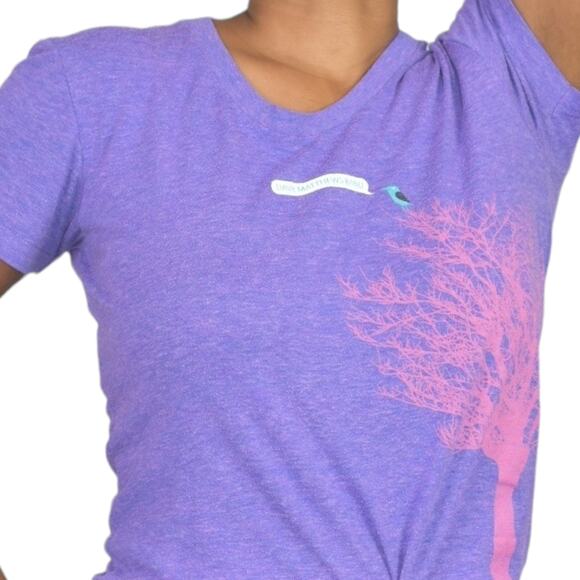 Dave Matthews Band Tee Purple Bird Tree TShirt Rock DMB American Apparel Small - Picture 4 of 13
